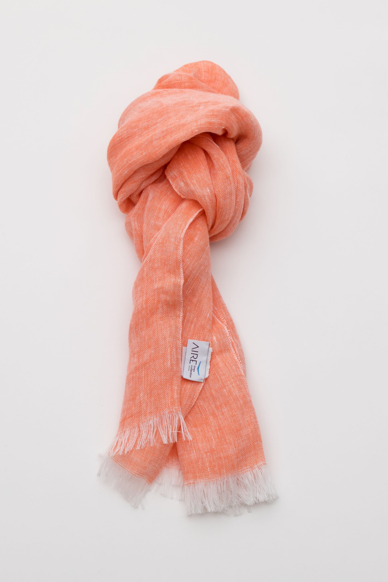 Coral linen clearance scarf